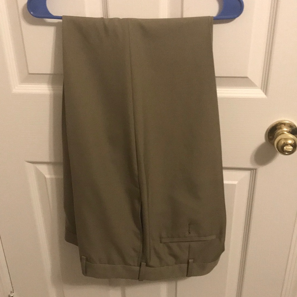 Khaki tan dress slacks by Savane.